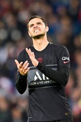 deception de Mauro Icardi (PSG) FOOTBALL : PSG vs SCO Angers - Ligue 1 Uber Eats - 15 10 2021 JBAutissier Panoramic 
