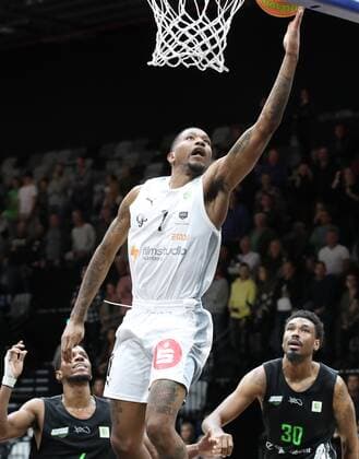 16 10 2021 Basketball Saison 2021 2022 2 Bundesliga Pro A 05 Spieltag Nürnberg Falcons Basketball Club NBC Team Ehingen Urspring DaMa Dupree Mc Brayer 1, Nürnberg Falcons BC NBC