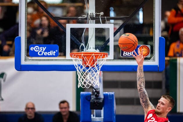 BB 1BL Syntainics MBC S Oliver Würzburg Aigers Skele 21 S Oliver Würzburg during the match Season 2021 2022 Men in the EasyCredit Bundesliga between Syntainics MBC and S Oliver Würzburg at Stadthalle Weissenfels on 16 October 2021 in Weissenfels, Sachsen Anhalt, Germany