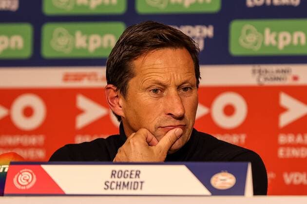 Eindhoven, 16-10-2021, Philips Stadium, season 2021 2022 Dutch football Eredivisie, PSV coach Roger Schmidt after the match PSV - PEC PSV - PEC  x13923142x Copyright: