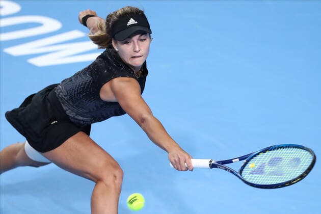 MOSCOW, RUSSIA - OCTOBER 18: Anna Kalinskaya during The VTB Kremlin Cup on October 18, 2021, at Irina Viner-Usmanova Gymnastics Palace in Moscow, Russia. (Photo by Anatoliy Medved Icon Sportswire) TENNIS: OCT 18 VTB Kremlin Cup Icon2110181505