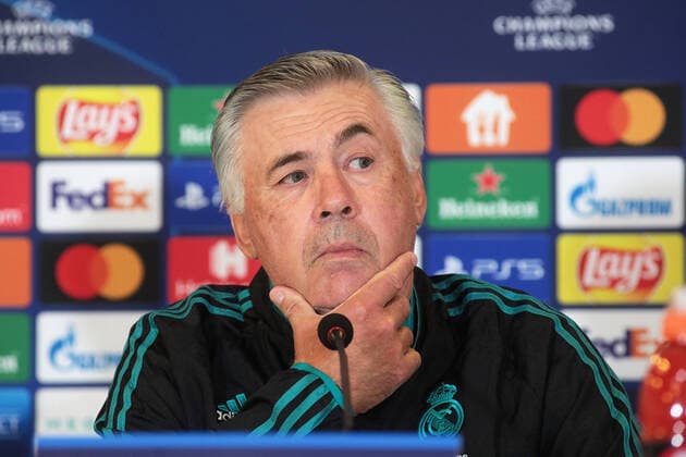 Sport Themen der Woche KW42 Sport Bilder des Tages KYIV, UKRAINE - OCTOBER 18, 2021 - Manager of Real Madrid CF Carlo Ancelotti is pictured during a pre-match news conference before the 2021 2022 UEFA Champions League Matchday 3 Group D fixture against FC Shakhtar Donetsk, Kyiv, capital of Ukraine. News conference of Real Madrid in Kyiv  Copyright: xHennadiixMinchenkox