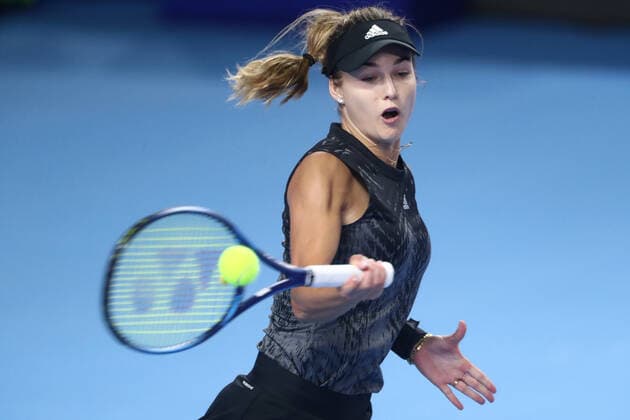 MOSCOW, RUSSIA - OCTOBER 18: Anna Kalinskaya during The VTB Kremlin Cup on October 18, 2021, at Irina Viner-Usmanova Gymnastics Palace in Moscow, Russia. (Photo by Anatoliy Medved Icon Sportswire) TENNIS: OCT 18 VTB Kremlin Cup Icon2110181511
