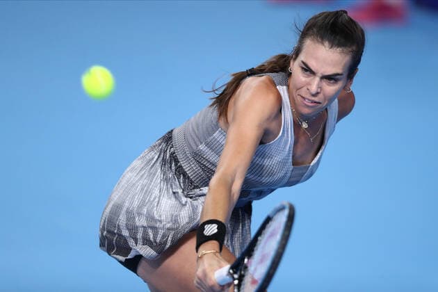 Sport Bilder des Tages MOSCOW, RUSSIA - OCTOBER 18: Ajla Tomljanovic during The VTB Kremlin Cup on October 18, 2021, at Irina Viner-Usmanova Gymnastics Palace in Moscow, Russia. (Photo by Anatoliy Medved Icon Sportswire) TENNIS: OCT 18 VTB Kremlin Cup Icon2110181475