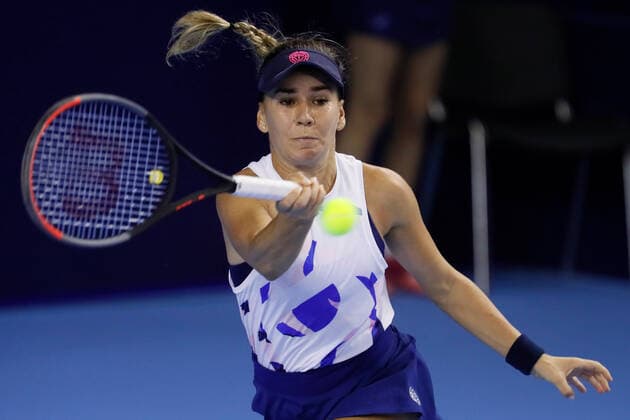 VTB Kremlin Cup 2021 International Tennis Tournament Irina Bara of Romania returns the ball to Tereza Martincova of Czech Republic during the women s singles Round of 32 tennis match of the WTA, Tennis Damen 500 VTB Kremlin Cup 2021 International Tennis Tournament at the Luzhniki Palace of Sports on October 19, 2021 in Moscow, Russia. Moscow Russia  Copyright: xMikexKireevx kireev-notitle211019_npUq7