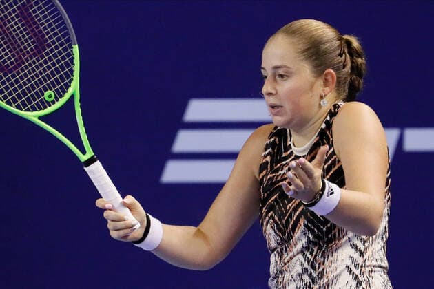 VTB Kremlin Cup 2021 International Tennis Tournament Jelena Ostapenko of Latvia reacts during the women s singles Round of 32 tennis match of the WTA, Tennis Damen 500 VTB Kremlin Cup 2021 International Tennis Tournament against Andrea Petkovic of Germany at the Luzhniki Palace of Sports on October 19, 2021 in Moscow, Russia. Moscow Russia  Copyright: xMikexKireevx kireev-notitle211019_np40A