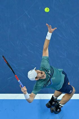 Great-Britain s Jamie Murray pictured in action during a match between US Tiafoe and Britain s Murray, in the first round of the European Open Tennis ATP, Tennis Herren tournament, in Antwerp, Tuesday 19 October 2021. DIRKxWAEM  x3117561x