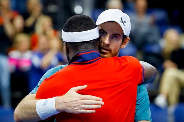 ANTWERPEN, BELGIUM - OCTOBER 19 : TIAFOE Frances (FRA) v MURRAY Andy (GBR) during the ATP, Tennis Herren 250 European Open Antwerp on October 19, 2021 in Antwerpen, Belgium, 19 10 2021 ( TIAFOE Frances (FRA) v MURRAY Andy (GBR) - European Open Antwerp PhotoNews Panoramic 
