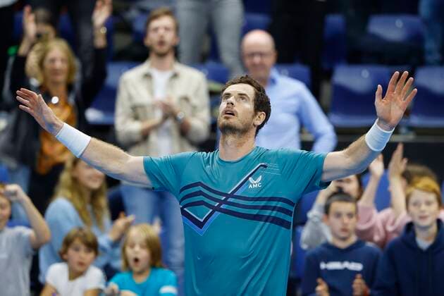 ANTWERPEN, BELGIUM - OCTOBER 19 : TIAFOE Frances (FRA) v MURRAY Andy (GBR) during the ATP, Tennis Herren 250 European Open Antwerp on October 19, 2021 in Antwerpen, Belgium, 19 10 2021 ( TIAFOE Frances (FRA) v MURRAY Andy (GBR) - European Open Antwerp PhotoNews Panoramic 