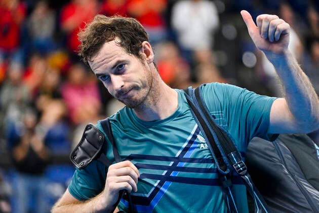 British Andy Murray pictured after a match between US Tiafoe and Britain s Murray, in the first round of the European Open Tennis ATP, Tennis Herren tournament, in Antwerp, Tuesday 19 October 2021. LAURIExDIEFFEMBACQ  x3117725x