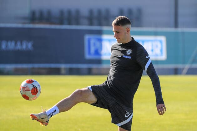 SOCCER - UEFA EL, Sturm vs Sociedad GRAZ,AUSTRIA,20.OCT.21 - SOCCER - UEFA Europa League, group stage, SK Sturm Graz vs Real Sociedad, preview, training Sturm. Image shows Vincent Trummer (Sturm).  GEPAxpictures xMarioxBuehner