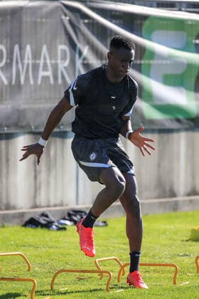 SOCCER - UEFA EL, Sturm vs Sociedad GRAZ,AUSTRIA,20.OCT.21 - SOCCER - UEFA Europa League, group stage, SK Sturm Graz vs Real Sociedad, preview, training Sturm. Image shows Kelvin Kwarteng Yeboah (Sturm).  GEPAxpictures xMarioxBuehner