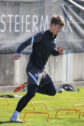 SOCCER - UEFA EL, Sturm vs Sociedad GRAZ,AUSTRIA,20.OCT.21 - SOCCER - UEFA Europa League, group stage, SK Sturm Graz vs Real Sociedad, preview, training Sturm. Image shows David Affengruber (Sturm).  GEPAxpictures xMarioxBuehner