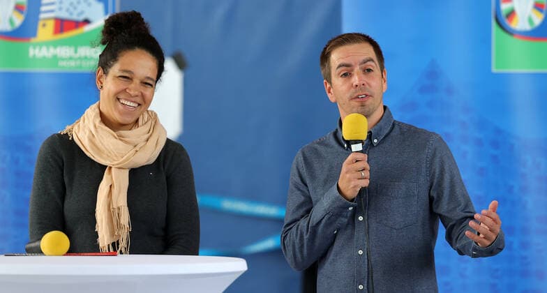EURO 2024, Philipp Lahm and Celia Sasic visit elite football school in Hamburg