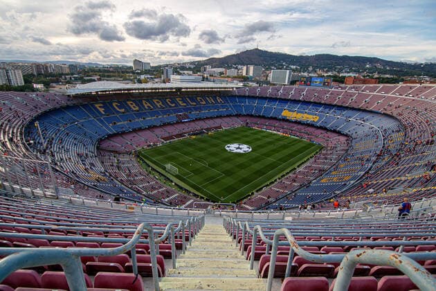 October 20, 2021, Barcelona, Spain: Stadium during the UEFA Champions League match between FC Barcelona, Barca and Dynamo Kyivat Camp Nou in Barcelona, Spain. Barcelona Spain - ZUMAd159 20211020_zia_d159_007 Copyright: xDavidxRamirezx