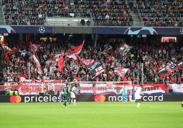 RB Salzburg vs VfL, CL Salzburg, 20 10 2021, FOOTBALL FC Red Bull Salzburg vs VfL Wolfsburg, Champions League Group G, preliminary round, Red Bull Arena, season 2021 22 RB Salzburg Fans Salzburg