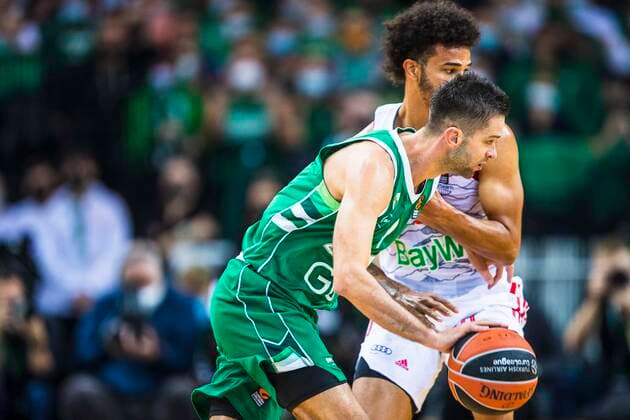 2021-10-21 Kaunas Lithuania. Zalgiris Kaunas plays vs Bayern Munich Euroleague basketball game in Kaunas arena on Thursday 21 of October 2021. KKF20211021_3916  Copyright: xKarolisxKavolelisx Euroleague basketball sport