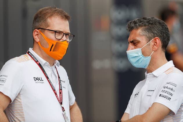 SEIDL Andreas, Team Principal of McLaren Racing, STELLA Andrea (ita), Racing Director of McLaren Racing, portrait during the Formula 1 Aramco United States Grand Prix 2021, 17th round of the 2021 FIA Formula One World Championship, WM, Weltmeisterschaft from October 21 to 24, 2021 on the Circuit of the Americas, in Austin, Texas, United States of American - F1 - UNITED STATES GRAND PRIX 2021 DPPI Panoramic  00121035__V2_5725