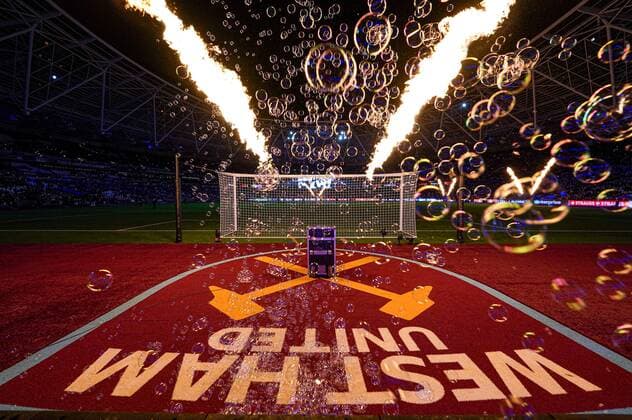 Mandatory Credit: Photo by Jed Leicester Shutterstock (12547371o) A general view before the start of the match West Ham United v Genk, UEFA Europa League, Group H, Football, The London Stadium, London, UK - 21 Oct 2021 EDITORIAL USE ONLY No use with unauthorised audio, video, data, fixture lists, club league logos or live services. Online in-match use limited to 120 images, no video emulation. No use in betting, games or single club league player publications. West Ham United v Genk, UEFA Europa League, Group H, Football, The London Stadium, London, UK - 21 Oct 2021 EDITORIAL USE ONLY No use with unauthorised audio, video, data, fixture lists, club league logos or live services. Online in-match use limited to 120 images, no video emulation. No use in betting, games or single club league player publications. Copyright: xJedxLeicester Shutterstockx 12547371o