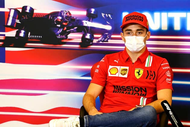 F1 Grand Prix of USA 16 Charles Leclerc (MON, Scuderia Ferrari Mission Winnow), F1 Grand Prix of USA at Circuit of The Americas on October 21, 2021 in Austin, United States of America. (Photo by Mark Sutton LAT Motorsport Images FIA Pool via HOCH ZWEI) Austin United States of America Poolfoto HOCH ZWEI Pool Motorsport Images ,EDITORIAL USE ONLY