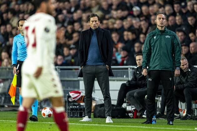 EINDHOVEN, Netherlands, 21-10-2021, football, Philips stadium, Europa League, season 2021 2022, during the match PSV - Monaco, PSV trainer Roger Schmidt PSV - Monaco  x13997717x Copyright: