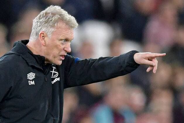 Mandatory Credit: Photo by Simon Dael Shutterstock (12547376ac) West Ham manager David Moyes West Ham United v Genk, UEFA Europa League, Group H, Football, The London Stadium, London, UK - 21 Oct 2021 EDITORIAL USE ONLY No use with unauthorised audio, video, data, fixture lists, club league logos or live services. Online in-match use limited to 120 images, no video emulation. No use in betting, games or single club league player publications. West Ham United v Genk, UEFA Europa League, Group H, Football, The London Stadium, London, UK - 21 Oct 2021 EDITORIAL USE ONLY No use with unauthorised audio, video, data, fixture lists, club league logos or live services. Online in-match use limited to 120 images, no video emulation. No use in betting, games or single club league player publications. Copyright: xSimonxDael Shutterstockx 12547376ac