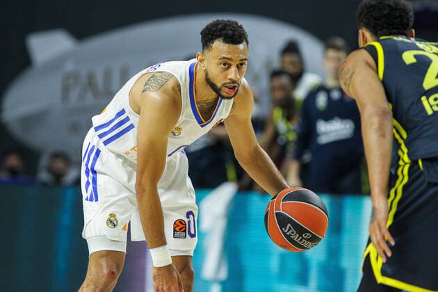 October 21, 2021, MADRID, MADRID, SPAIN: Williams-Goss of Real Madrid in action during Turkish Airlines Euroleague basketball match between Real Madrid and Fenerbahce at Wizink Center on October 21th, 2021 in Madrid, Spain. MADRID SPAIN - ZUMAa181 20211021_zaa_a181_073 Copyright: xIrinaxR.xHipolitox