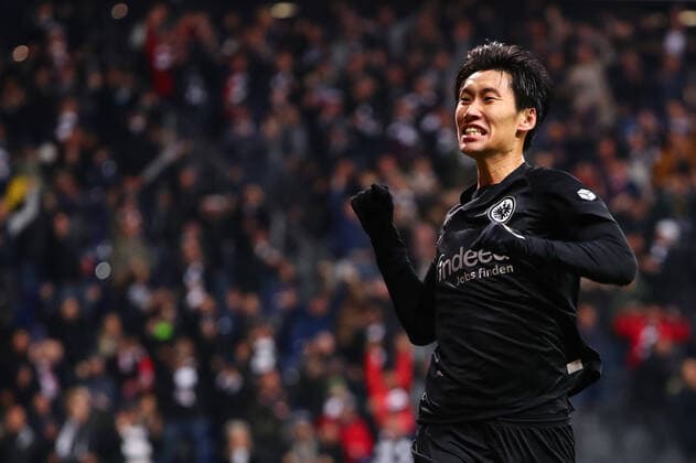 Daichi Kamada Frankfurt celebrates his goal to make it 3 1 against Piraeus Eintracht Frankfurt vs Olympiakos Piraeus, football, Europa League, 21 10 2021 Eintracht Frankfurt vs Olympiakos Piraeus, football, Europa League, 21 10 2021 Frankfurt Copyright: xEibner-Pressefotox EP_RWS