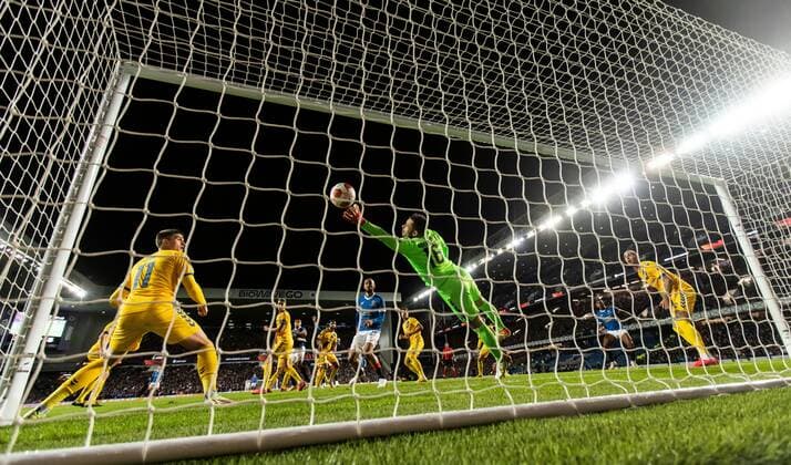 Mandatory Credit: Photo by Luke Nickerson Rangers FC Shutterstock (12547782u) Rangers Defender Leon Balogun scores his sides first goal Rangers v Brondby, UEFA Europa League, Group A, Football, Ibrox Stadium, Glasgow, UK - 21 Oct 2021 EDITORIAL USE ONLY No use with unauthorised audio, video, data, fixture lists, club league logos or live services. Online in-match use limited to 120 images, no video emulation. No use in betting, games or single club league player publications. Rangers v Brondby, UEFA Europa League, Group A, Football, Ibrox Stadium, Glasgow, UK - 21 Oct 2021 EDITORIAL USE ONLY No use with unauthorised audio, video, data, fixture lists, club league logos or live services. Online in-match use limited to 120 images, no video emulation. No use in betting, games or single club league player publications. Copyright: xLukexNickerson RangersxFC Shutterstockx 12547782u