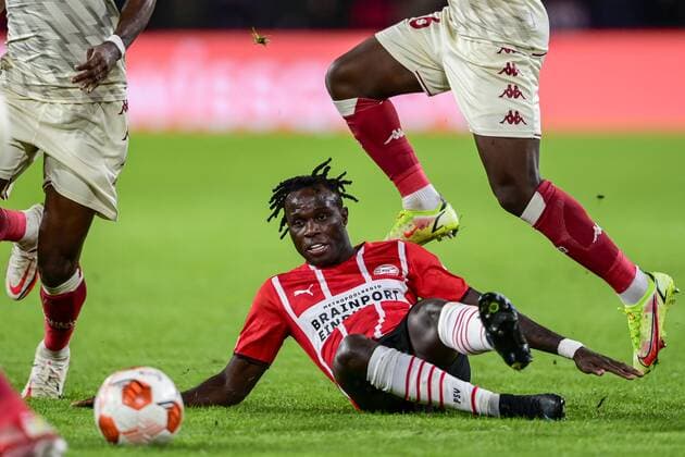 EINDHOVEN Bruma of PSV Eindhoven during the UEFA Europa League match between PSV Eindhoven and AS Monaco at Phillips Stadium on October 21, 2021 in Eindhoven, Netherlands ANP OLAF KRAAK UEFA Europa League 2021 2022 xVIxANPxSportx xxANPxIVx 439506786