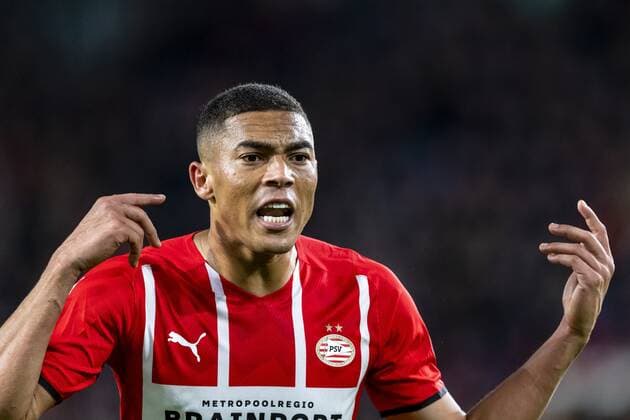 EINDHOVEN, Netherlands, 21-10-2021, football, Philips stadium, Europa League, season 2021 2022, during the match PSV - Monaco, PSV player Carlos Vinicius PSV - Monaco  x13999689x Copyright: