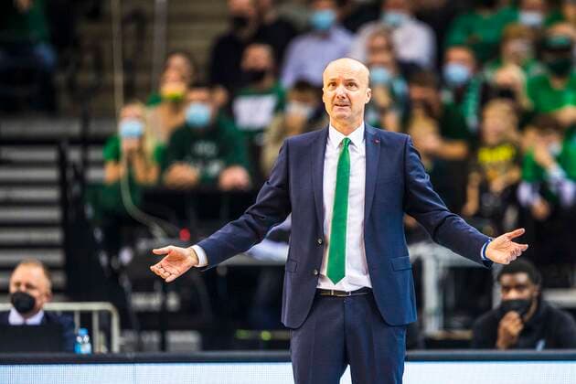 2021-10-21 Kaunas Lithuania. Zalgiris Kaunas plays vs Bayern Munich Euroleague basketball game in Kaunas arena on Thursday 21 of October 2021. Kaunas Lithuania KKF20211021_3974  Copyright: xKarolisxKavolelisx Euroleague basketball sport