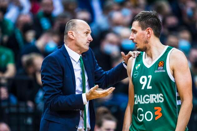 2021-10-21 Kaunas Lithuania. Zalgiris Kaunas plays vs Bayern Munich Euroleague basketball game in Kaunas arena on Thursday 21 of October 2021. Kaunas Lithuania KKF20211021_3981  Copyright: xKarolisxKavolelisx Euroleague basketball sport