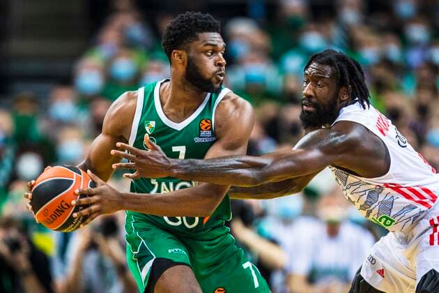 2021-10-21 Kaunas Lithuania. Zalgiris Kaunas plays vs Bayern Munich Euroleague basketball game in Kaunas arena on Thursday 21 of October 2021. Kaunas Lithuania KKF20211021_3957  Copyright: xKarolisxKavolelisx Euroleague basketball sport