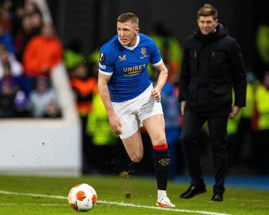 Mandatory Credit: Photo by Kirk O Rourke Rangers FC Shutterstock (12547535fy) John Lundstram of Rangers during the Europa League match at Ibrox Stadium, Glasgow. Rangers v Brondby, UEFA Europa League, Group A, Football, Ibrox Stadium, Glasgow, UK - 21 Oct 2021 EDITORIAL USE ONLY No use with unauthorised audio, video, data, fixture lists, club league logos or live services. Online in-match use limited to 120 images, no video emulation. No use in betting, games or single club league player publications. Rangers v Brondby, UEFA Europa League, Group A, Football, Ibrox Stadium, Glasgow, UK - 21 Oct 2021 EDITORIAL USE ONLY No use with unauthorised audio, video, data, fixture lists, club league logos or live services. Online in-match use limited to 120 images, no video emulation. No use in betting, games or single club league player publications. Copyright: xKirkxO Rourke RangersxFC Shutterstockx 12547535fy