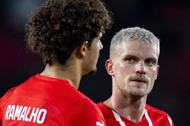 EINDHOVEN, Netherlands, 21-10-2021, football, Philips stadium, Europa League, season 2021 2022, during the match PSV - Monaco, PSV player Philipp Max PSV - Monaco  x14006003x Copyright: