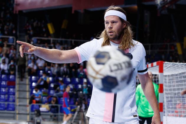 FC Barcelona, Barca v PSG - Handball Champions League Mikkel Hansen of PSG Handball during the EHF Champions League match between FC Barcelona and PSG Handball at Palau Blaugrana in Barcelona. Barcelona Spain  Copyright: xDAXxImagesx daximages-ehfchamp211021_npglw