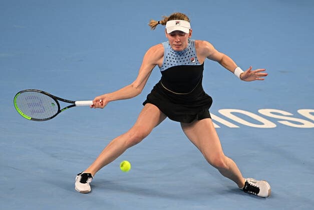 6678168 22.10.2021 Russia s Ekaterina Alexandrova returns a shot during the women s singles quarterfinal tennis match against Belarus Aryna Sabalenka at the Kremlin Cup, in Moscow, Russia. Alexey Filippov Sputnik Russia Tennis Kremlin Cup  b4878c0949837ed7
