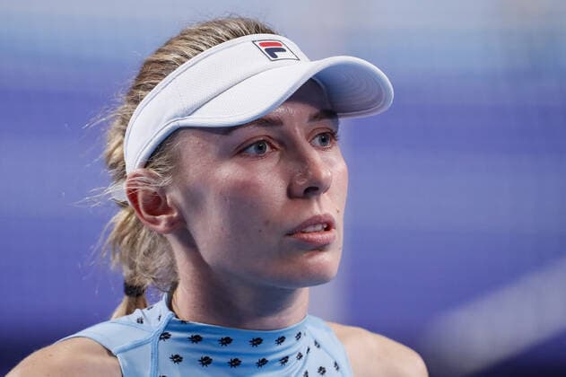 VTB Kremlin Cup 2021 International Tennis Tournament Ekaterina Alexandrova of Russia looks on during the women s singles quarterfinal tennis match of the WTA, Tennis Damen 500 VTB Kremlin Cup 2021 International Tennis Tournament against Aryna Sabalenka of Belarus at the Irina Viner-Usmanova Gymnastics Palace on October 22, 2021 in Moscow, Russia. Moscow Russia  Copyright: xMikexKireevx kireev-notitle211022_npeRA