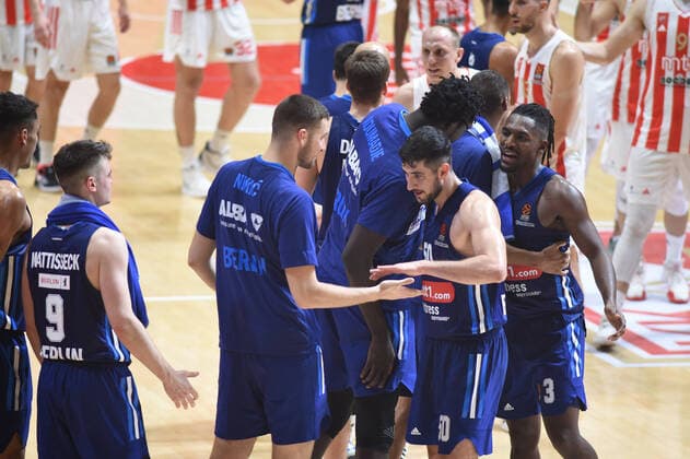 Celebration basketball Crvena zvezda Euroleague Alba Berlin, Aleksandar Nikolic Pionir arena, Beolgrade 22.10.2021. godine NP 