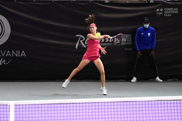Qualifications for WTA, Tennis Damen 250 Transylvania Open 2021 in Cluj-Napoca Romania, 23 October 2021 in BT Arena Aleksandra Krunic (SER) in action during Aleksandra Krunic v Anna Dnilina (RUS) Qualifications for WTA 250 Transylvania Open 2021 in Cluj-Napoca Romania, 23 October 2021 in BT Arena Cluj-Napoca Cluj Romania Copyright: xAncaxTepeix