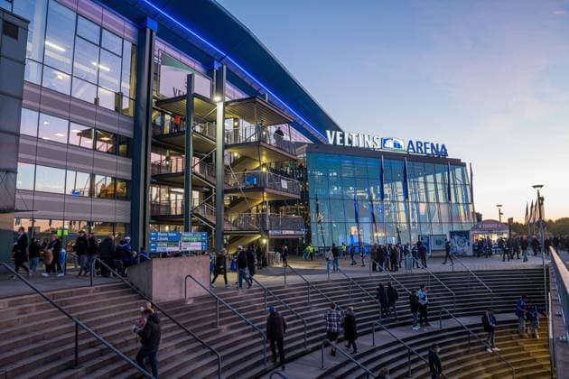 The Veltins Arena around 1.5 hours before kick-off FC Schalke 04 SG Dynamo Dresden Fußball 2 Liga Saison 2021 2022 11 Spieltag Veltins Arena Gelsenkirchen 23 October 2021