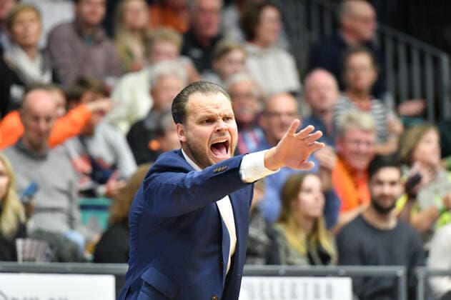 Buzas Vyautas Nuernberg Falcons BC Headcoach Basketball, BARMER 2 Basketball Bundesliga, RASTA Vechta Nuernberg Falcons BC, 23 10 2021, 6 Matchday, Rasta Dome Vechta Copyright: xWenzel Eibner-Pressefotox RVA