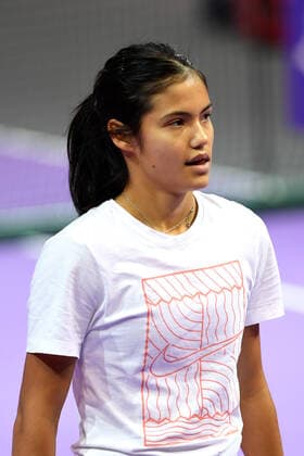 Qualifications for WTA, Tennis Damen 250 Transylvania Open 2021 in Cluj-Napoca Romania, 23 October 2021 in BT Arena Portrait of Emma Raducanu (UK) during free practice on day one of Qualifications for WTA 250 Transylvania Open 2021 in Cluj-Napoca Romania, 23 October 2021 in BT Arena Cluj-Napoca Cluj Romania Copyright: xAncaxTepeix