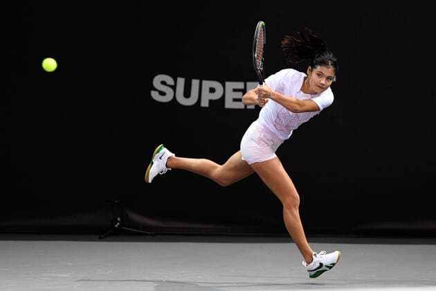 Qualifications for WTA, Tennis Damen 250 Transylvania Open 2021 in Cluj-Napoca Romania, 23 October 2021 in BT Arena Emma Raducanu (UK) in action during free practice on day one of Qualifications for WTA 250 Transylvania Open 2021 in Cluj-Napoca Romania, 23 October 2021 in BT Arena Cluj-Napoca Cluj Romania Copyright: xAncaxTepeix