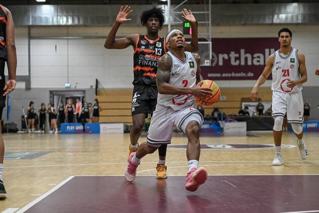Barmer 2 Basketball Bundesliga ProB, Rheinstars Koeln vs Dragons Rhoendorf, 23 10 2021 Vincent Lamont Golson Jr RheinStars Koeln 2 , Barmer 2 Basketball Bundesliga ProB, Rheinstars Koeln vs Dragons Rhoendorf on 23 10 2021 at ASV Koeln in Koeln Nordrhein Westfalen Copyright: xBEAUTIFULxSPORTS Mueller-Laschetx