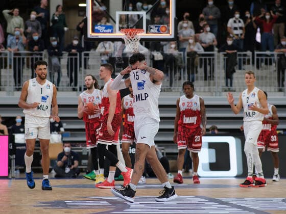 Jordan Geist MLP Academics Heidelberg, 15 at the BBL match of MLP Academics Heidelberg vs s Oliver Wuerzburg in the 1 Basketball Bundesliga on 23 10 2021 MLP Academics Heidelberg vs s Oliver Wuerzburg, Basketball, Easycredit BBL, 23 10 2021 Heidelberg Copyright: xEibner-Pressefotox xMichaelxBermelx