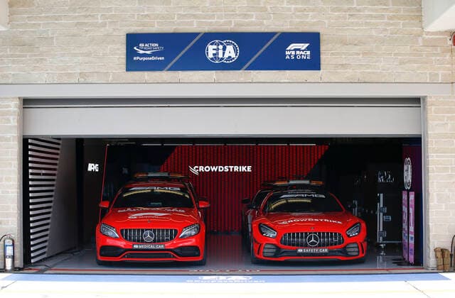 F1 Medical Car, Mercedes AMG C 63 S, F1 Safety Car, Mercedes AMG GT R, F1 Grand Prix of USA at Circuit of The Americas on October 23, 2021 in Austin, United States of America Photo by HOCH ZWEI Austin United States of America