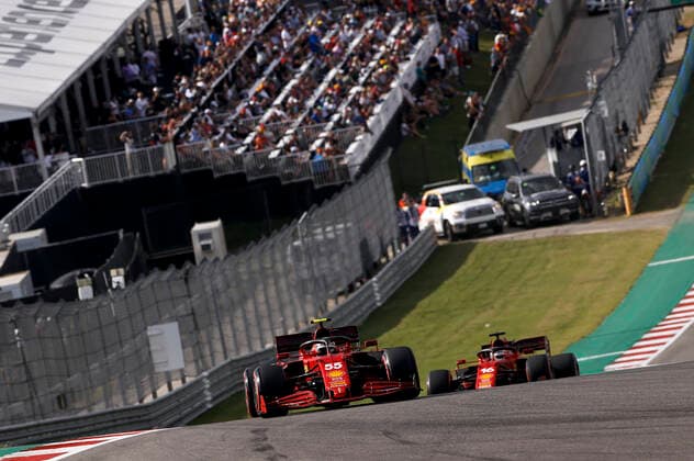 55 Carlos Sainz ESP, Scuderia Ferrari Mission Winnow , F1 Grand Prix of USA at Circuit of The Americas on October 23, 2021 in Austin, United States of America Photo by HOCH ZWEI Austin United States of America