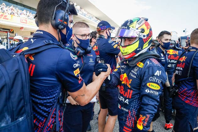 11 Sergio Perez MEX, Red Bull Racing , F1 Grand Prix of USA at Circuit of The Americas on October 23, 2021 in Austin, United States of America Photo by HOCH ZWEI Austin United States of America